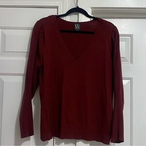 Worthington Burgundy Knit Top